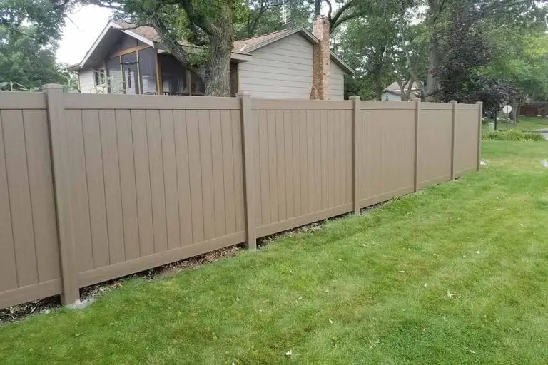 Wood Grain Vinyl Privacy Fencing