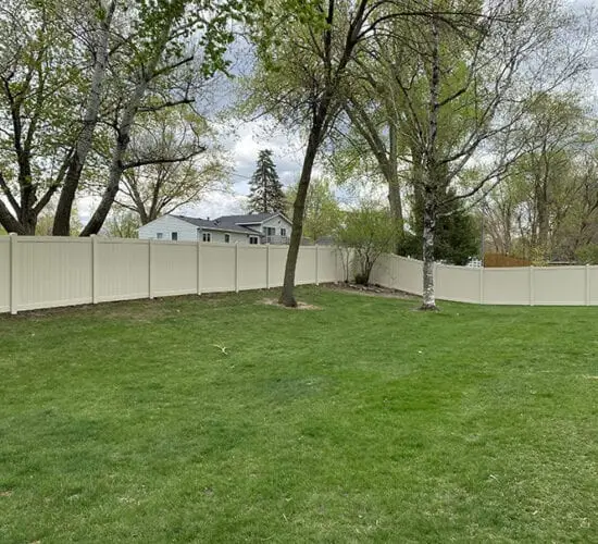 Tan Vinyl Privacy Fencing Mn (9)