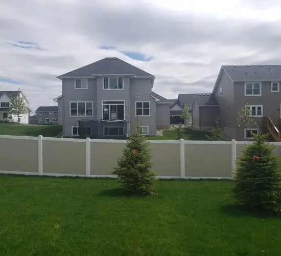 Two Tone Vinyl Privacy Fence One